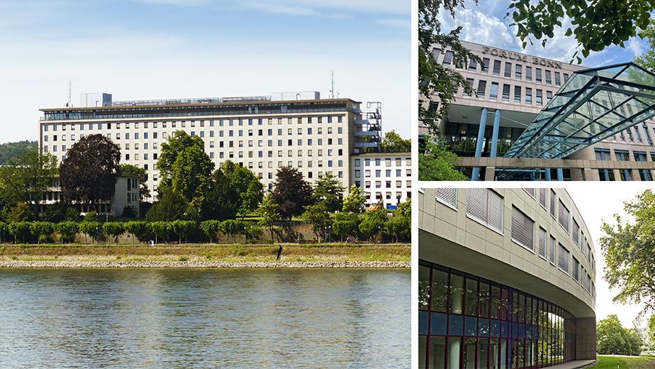Pictures of five office buildings of different sizes. (Source: Federal Office of Justice Germany) Pictures of five office buildings of different sizes.